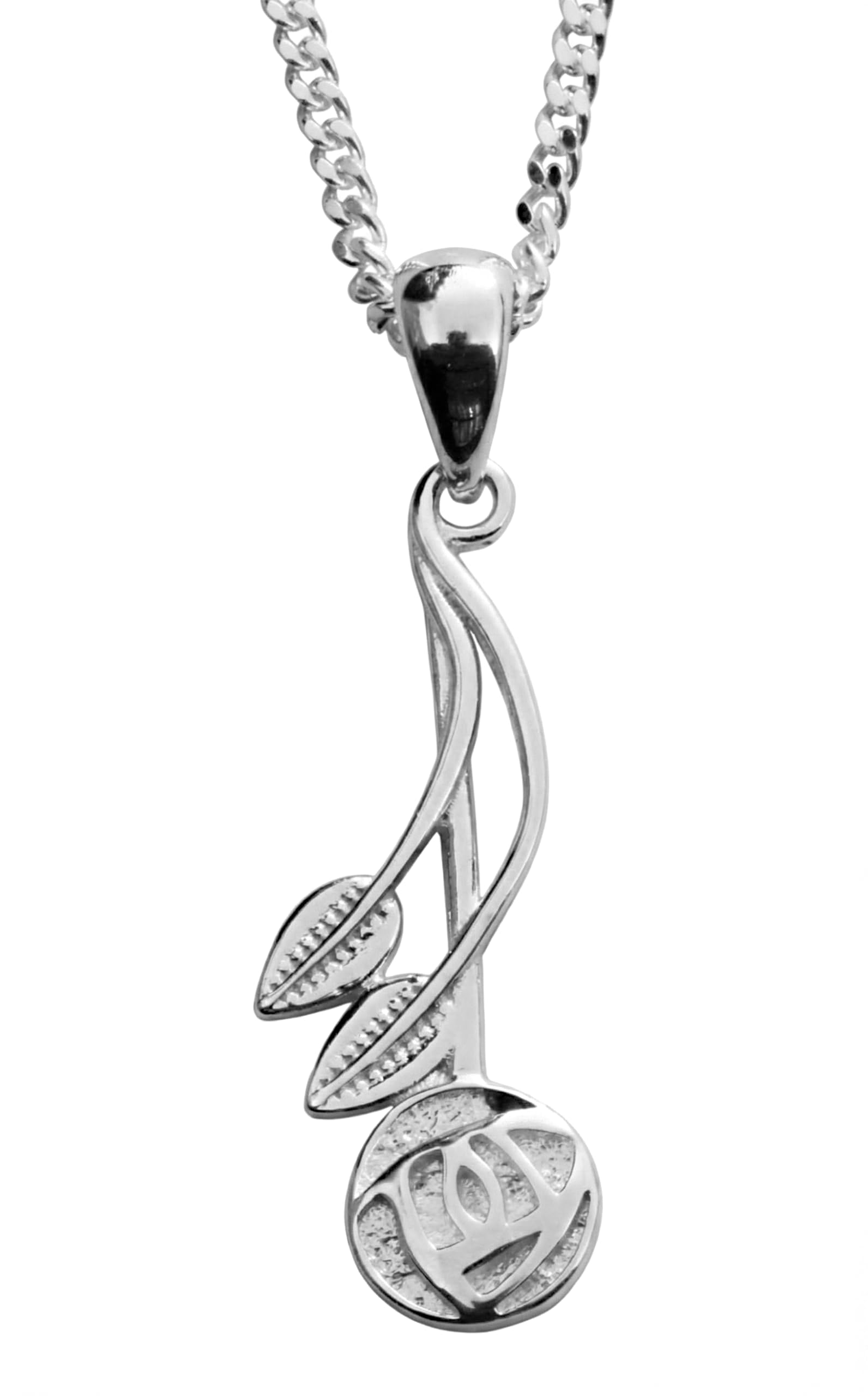 544 Charles Rennie Mackintosh Silver Pendant "Willow". Tarnish Resistant.