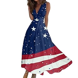 CHRATLHI 4th of July Dress Long Fourth of July