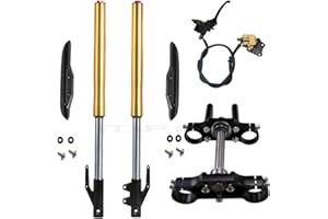 YC Yier 12mm Axle 630mm Front Forks Shock with 45mm 48mm Triple Tree Clamps w/Hydraulic Brake Assembly For Pit Dirt Bike Mini Trail Razor Monkey Apollo Coolster Taotao SSR 70CC 110CC 125CC CRF50 XR50