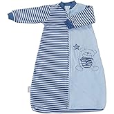 BLOOMSTAR Toddler Sleep Sack with Long Sleeves (4-6T) -Extra Large,Warm tog 2.0, Wearable Blanket Infant, Baby Sleeping Bag with Arms, Soft Cotton Velvet, Kids 5 Years Blue Boy