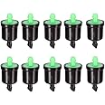uxcell Pressure Compensating Dripper 8GPH 30L/H Emitter for Garden Lawn Drip Irrigation with Barbed Hose Connector Plastic Grey 20pcs