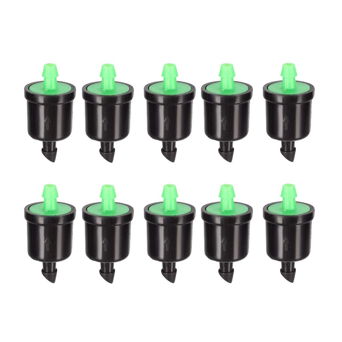 uxcell Pressure Compensating Dripper 8GPH 30L/H Emitter for Garden Lawn Drip Irrigation with Barbed Hose Connector Plastic Grey 20pcs