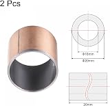 sourcing map Sleeve Bearing 18mm Bore 20mm OD 20mm Length Oilless Bushing 2pcs view 2
