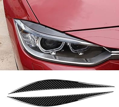 Amazon Com Carbon Fiber Headlight Eyebrows Eye Lid Sticker Genuine For Bmw 3 Series F30 13 14 15 16 17 Exterior Accessories Automotive
