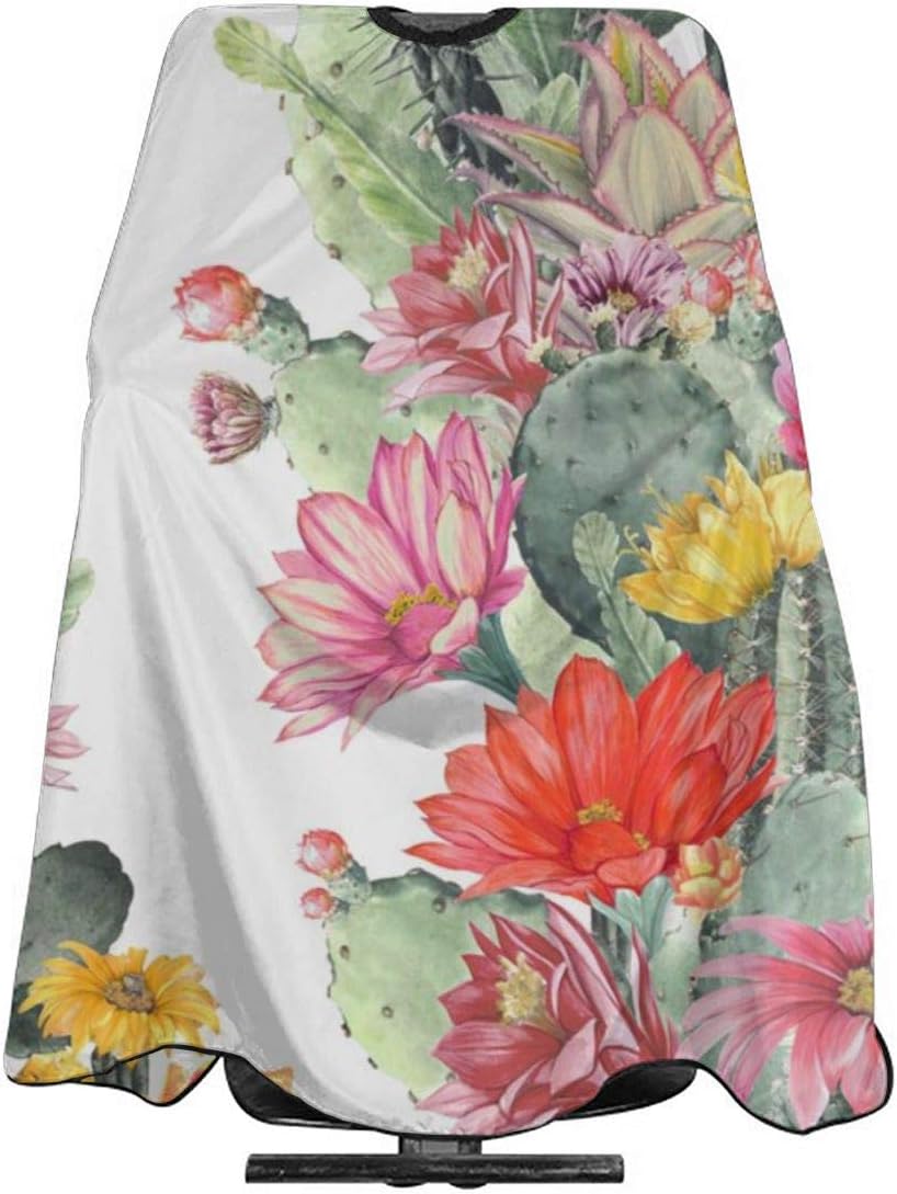 NiYoung Hair Cut Cape Wilder California Prickly Pear Cactus Hairdressing Apron for Makeup Artist Beautician, Cosmetology Supplies, Water-Resistant Professional Salon Cape Haircut Gown