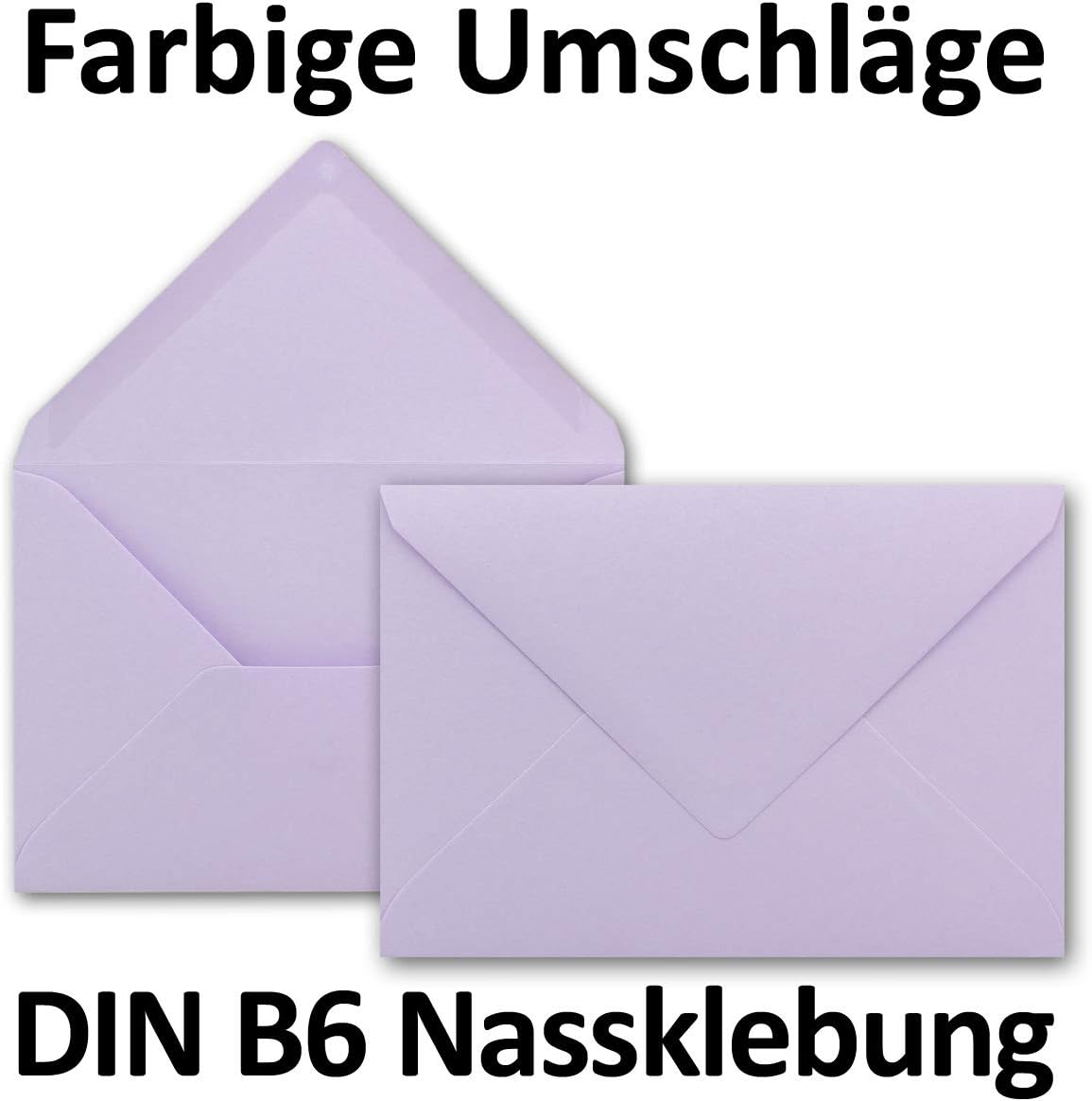 Neuser Paper 80 g/m2 Envelopes B6 175 x 125 mm Wet Seal 25 Umschläge Purple, 25 envelopes - Image 3