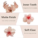 WUBAYI 6 Pcs Flower Hair Clips Nonslip Claw Clips for Medium Thick Hair view 3