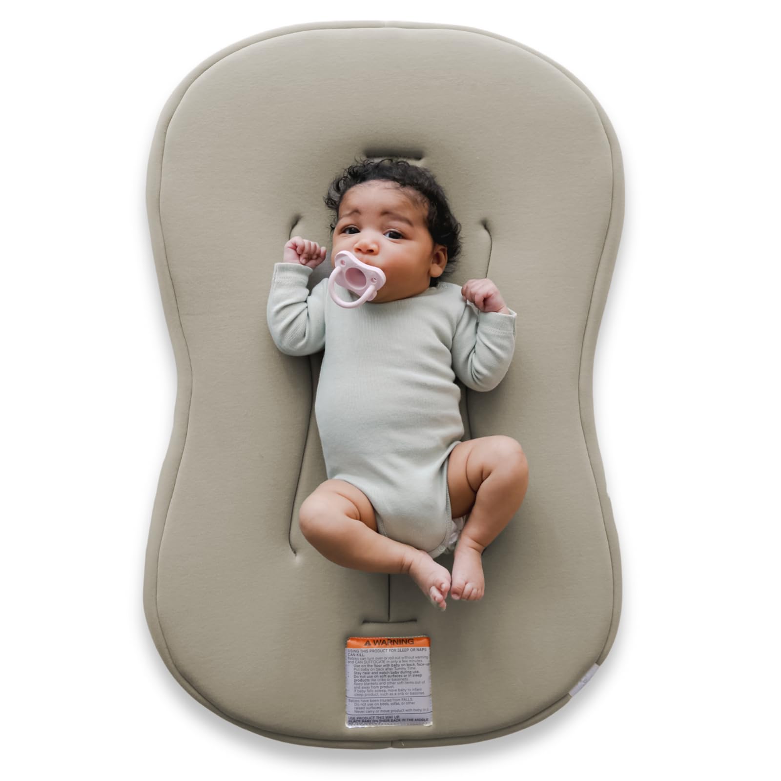 Photo 1 of Snuggle Me® Baby Lounger Curve (0-6 Months) - Premium Organic Cotton with Foam Core, Machine-Washable Cover, Buttery-Soft & Breathable Infant Lounger with Travel Bag (30 in x 20 in x 1.9 in) - Birch