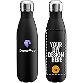 Personalized Custom Water Bottles Print in USA 17oz 10 Pcs Stainless Steel Double Wall Insulated Leakproof Cups With Colorful Text Logo for Sports Outdoors
