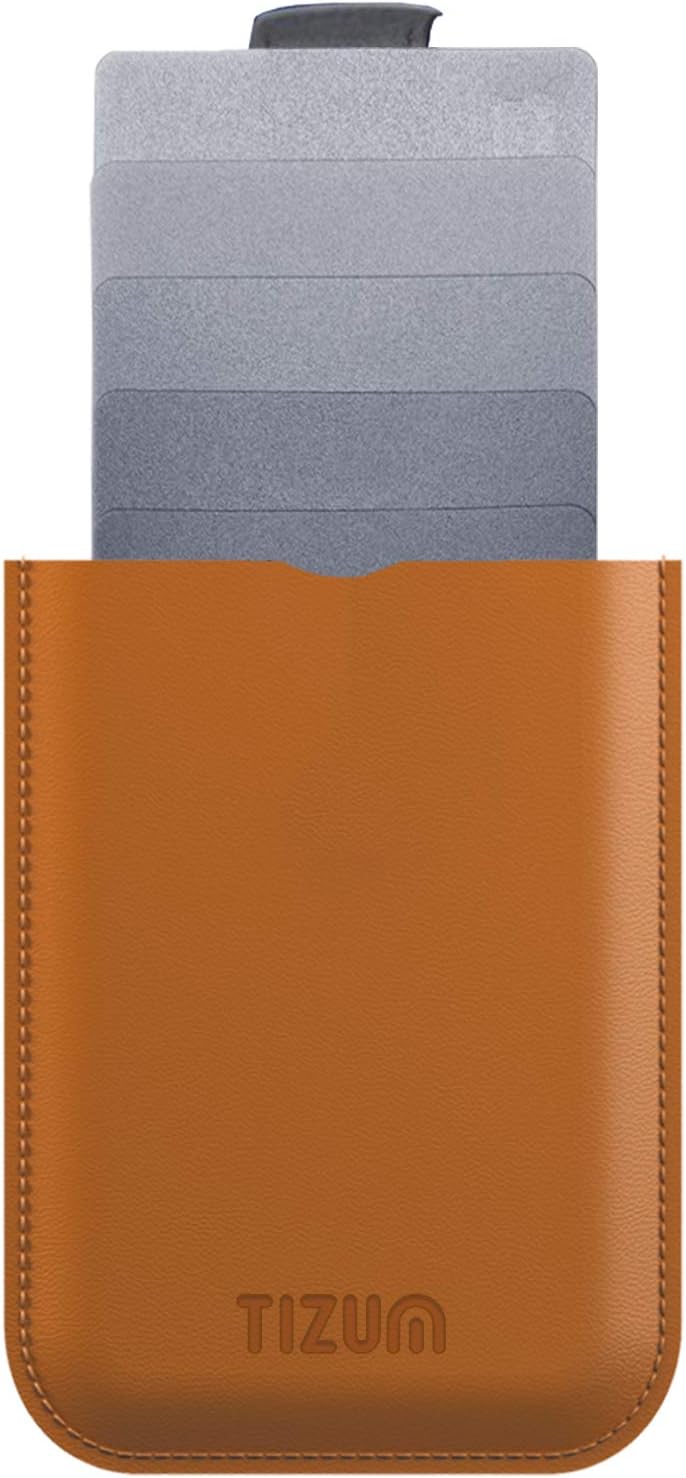 Tizum Z26 Ultra Slim Anti Theft RFID Credit Card Wallet case with Smart Pocket (Tan Brown)