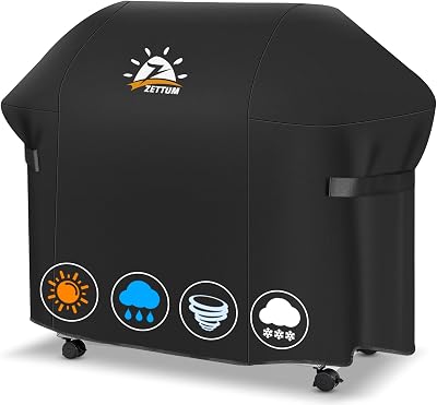 Zettum BBQ Cover 147 CM for Weber Genesis 300 Series Heavy Duty PU