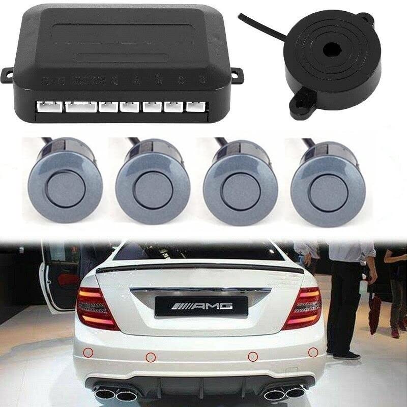 Multibao Parking Sensor Car Reversing Sensors Backup Radar System Buzzer Alarm with 4 Grey Sensors - Grey
