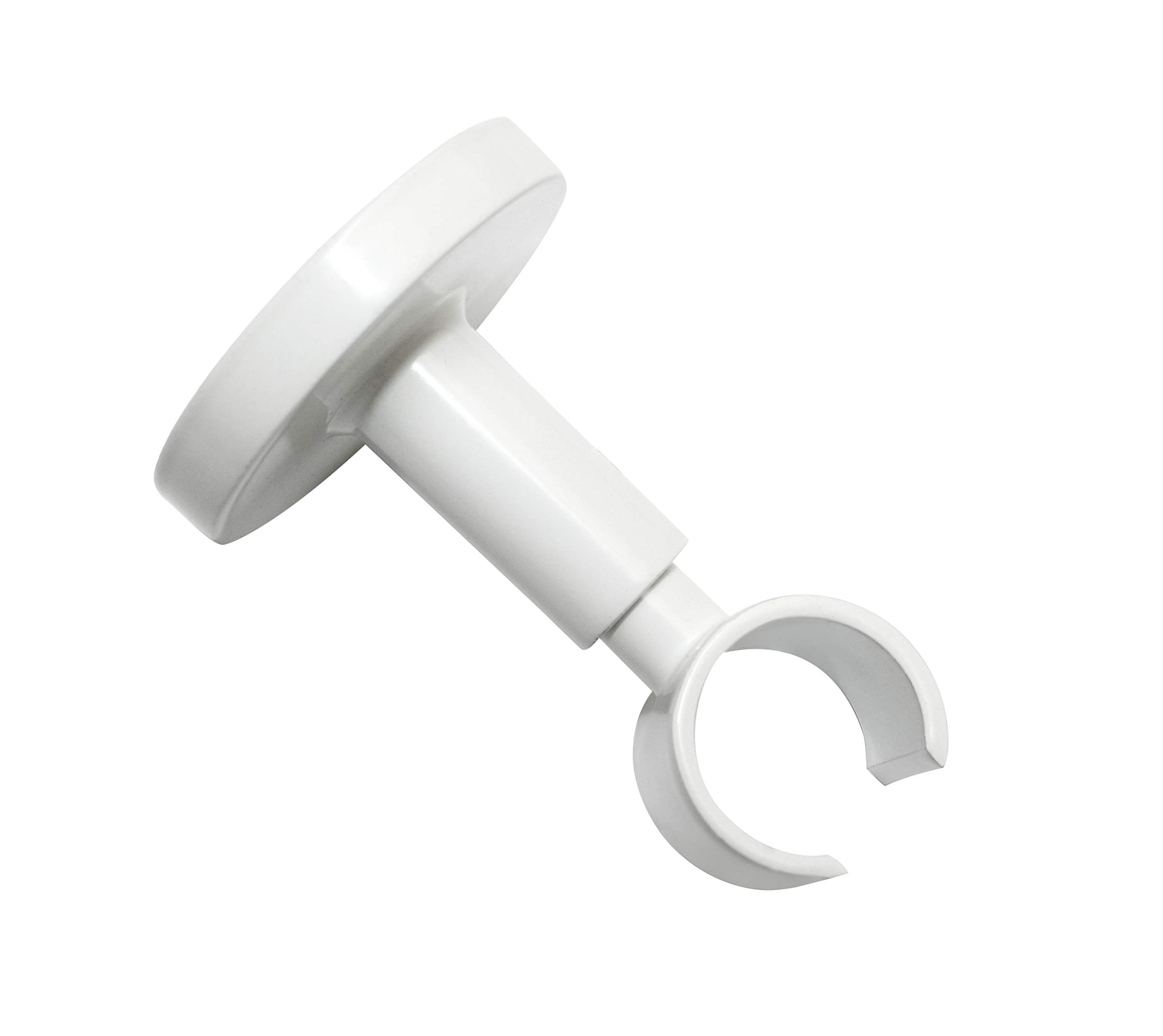 GARDINIA Chicago Series Ceiling Support for Curtain Rod, with Metal Mounting Plate, 1 Track, Open, Includes All Mounting Parts, Diameter 20 mm, White