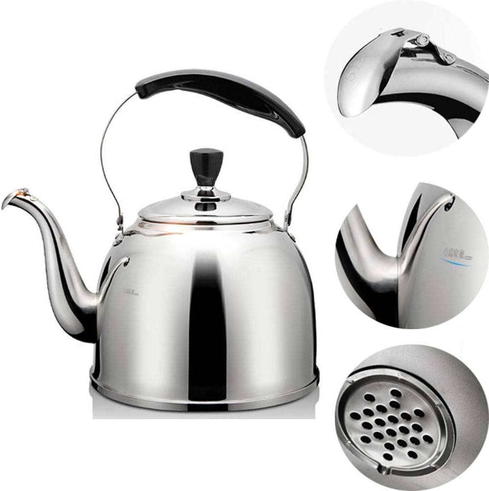 1.5L/3L/5L Kitchen Craft Induction Whistling Kettle Large Capacity Quick Heating Stove-top Tea Coffee Pot Kettle Kone Stove Camping Kettle For Home Office Cafe,1.5L