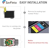 SavFinto 34XL Ink Cartridges 5 Pack for Epson WF-3720 WF-3725 2 Black 1C1M1Y view 6