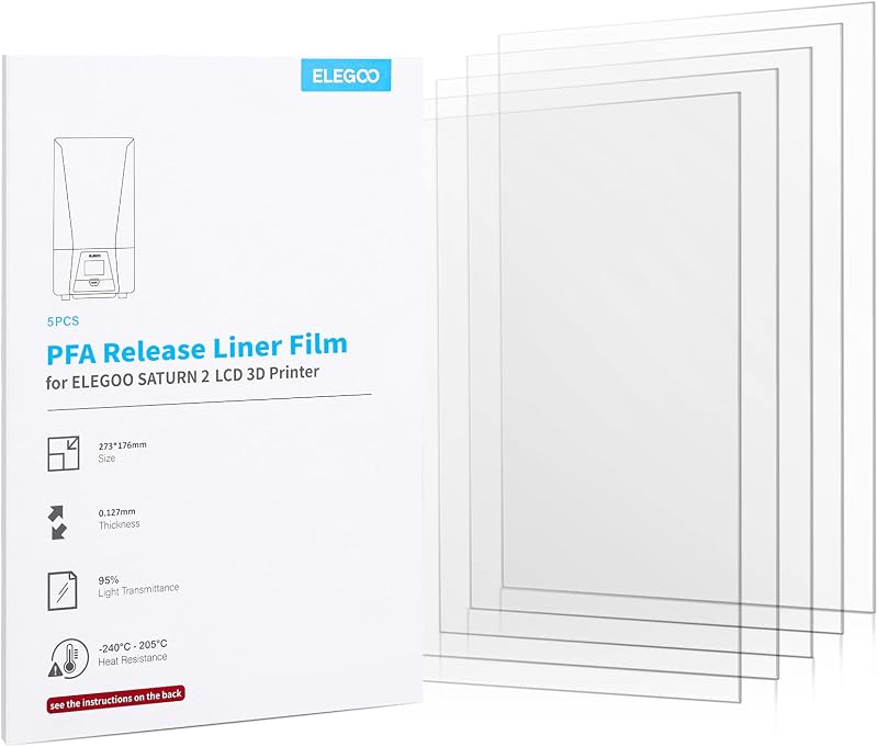 ELEGOO PFA Release Liner Film 273x176mm 0.127mm Saturn 2/8K