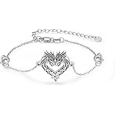 Animal Bracelet for Women 925 Sterling Silver Celtic Dragon/Horse/Wolf Bracelet Adjustable Bracelet Cute Animal Jewelry Gift for Women