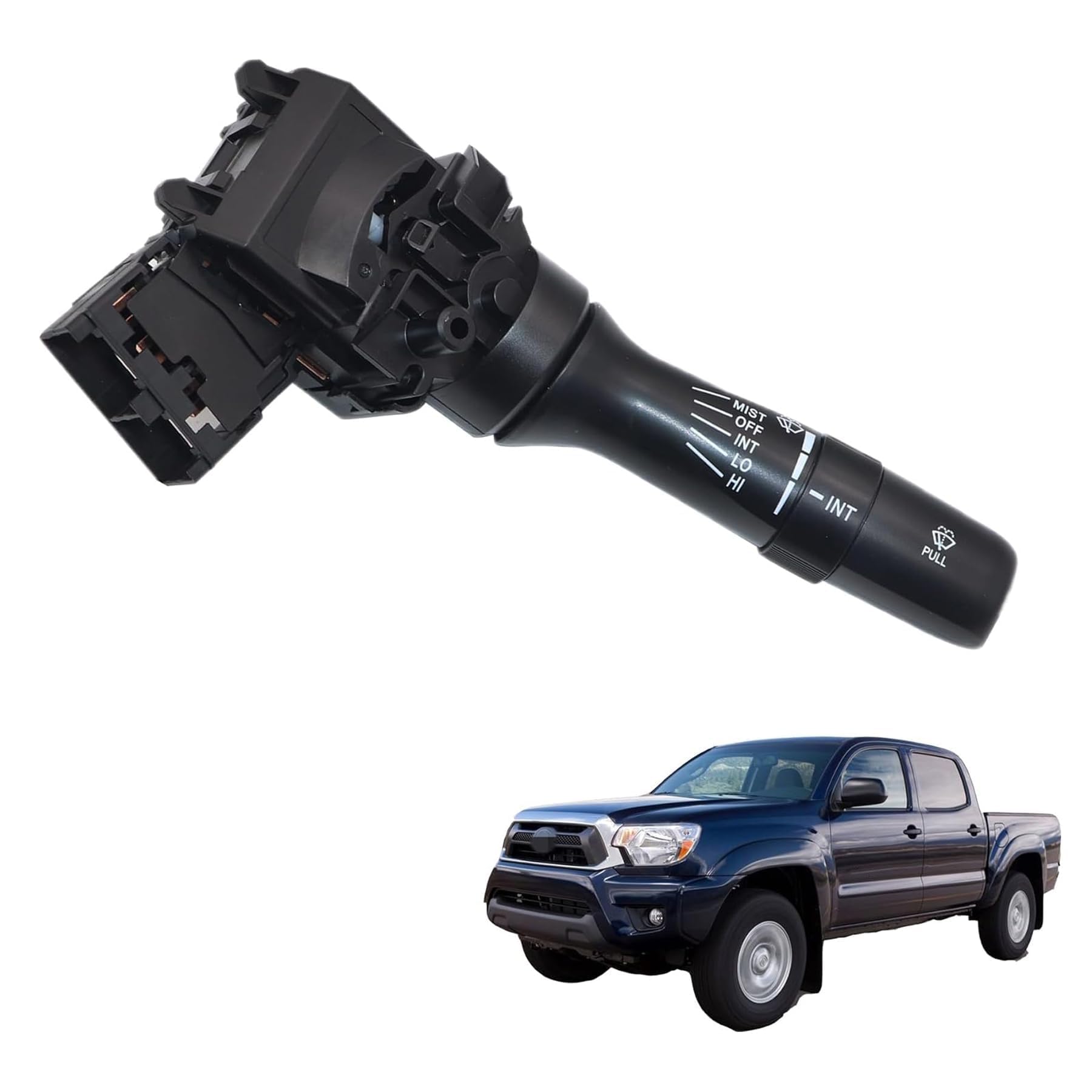 Photo 1 of XQSMWF Turn Signal Headlight Switch Front Windshield Wiper Switch 84652-04141 Compatible with Toyota Tacoma 2005-2011 Intermittent Wiper Combination Black 8465204141