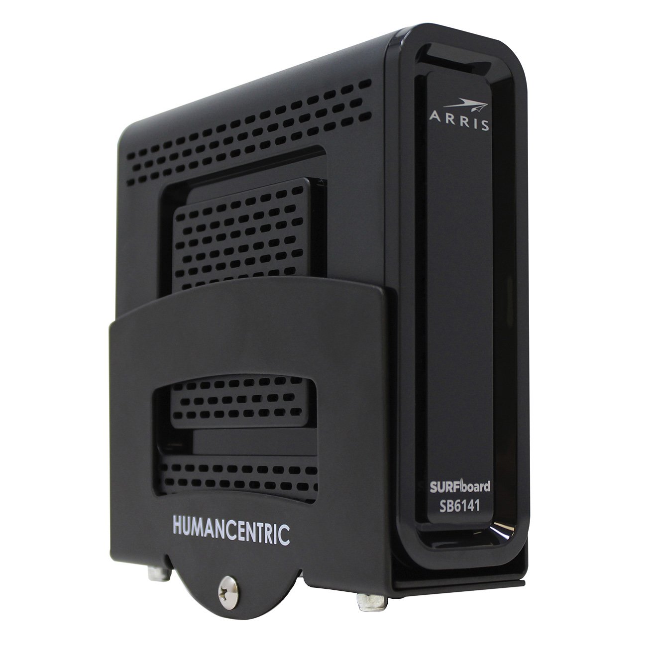HumanCentric Cable Box and Modem Mount, Adjustable Wall Mount for Small and Wide Devices, Cable Boxes, Modems, DVD Players, Streaming Media Devices, Mount on The Wall Behind TV, Hardware Included