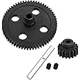 ShareGoo Metal Spur Diff Differential Main Gear 62T & 17T Pinion Motor Gear Center Reduction Compatible with WLtoys 12428 12423 1/12 RC Crawler Car