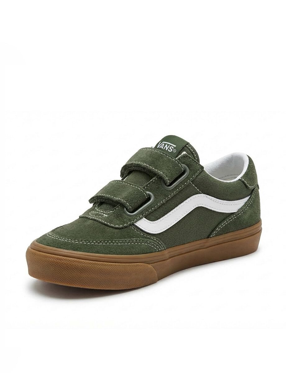 Vans Toddler Brooklyn LS V Shoe - Comfortable Walking Sneakers for Boys & Girls. Pine Forest. 5.5 Image