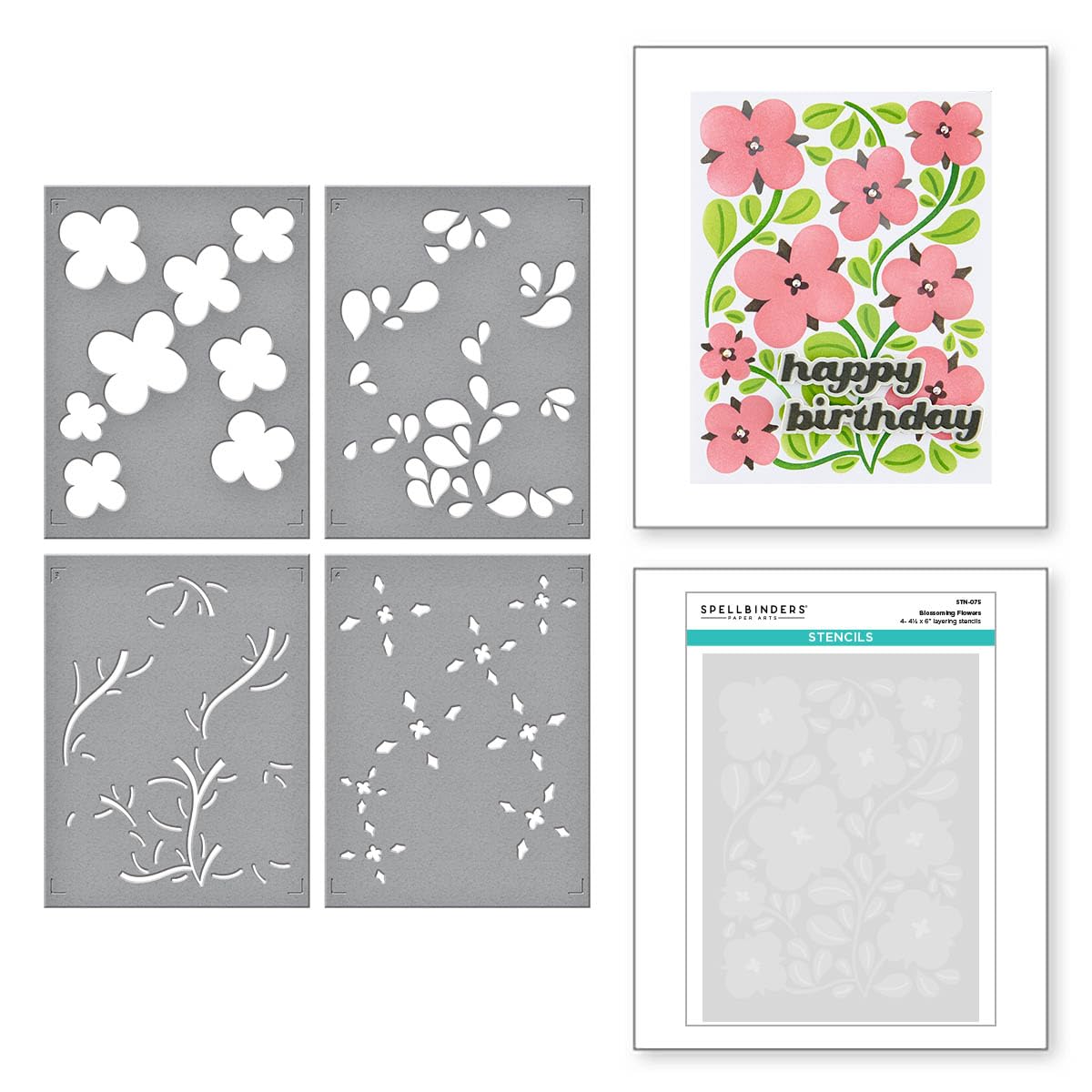 Spellbinders 4-4.5 x 6 Stencils, ONE