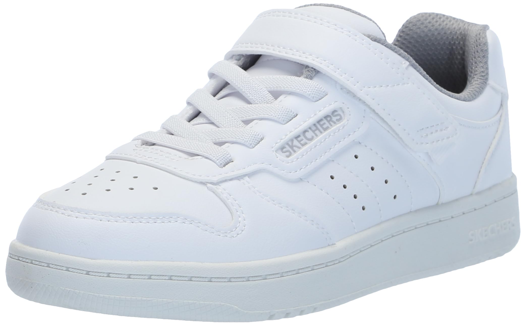 Photo 1 of **DIRTY/NEEDS CLEANING** Skechers Boy's Quick Street Sneaker, White, 4.5 Big Kid