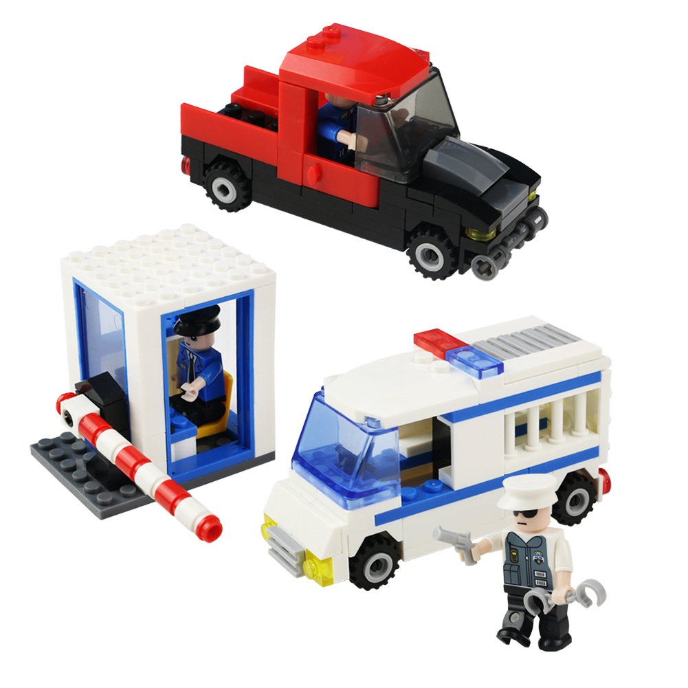 Blocks Building Toys Konstruktion Montage Police Station Set für Kinder Kinder