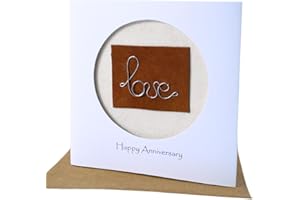 Camellia Bees Steel Iron Anniversary Card For Her Him, Handmade Steel Iron Wire Love Card for Couple, Wife, Husband on Valent