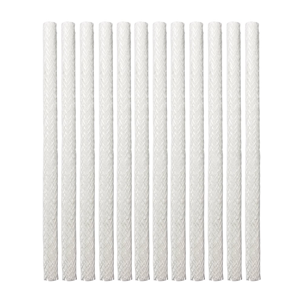 Walfront 12pcs 0.5 inch x 9.85 inch Replacement Fiberglass Tiki Torch Wick for Wine Bottle Torches Patio Garden Lighting Outdoor Decor