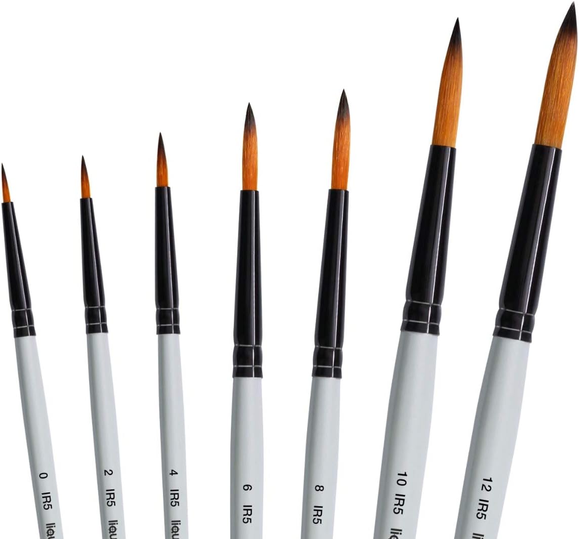 Liquidraw Paint Brushes Set Art Brushes for Acrylic Oil & Watercolour Painting Palette Professional Artist Quality (Round) - Image 5