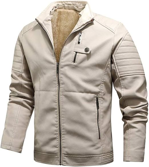 lined faux leather jacket