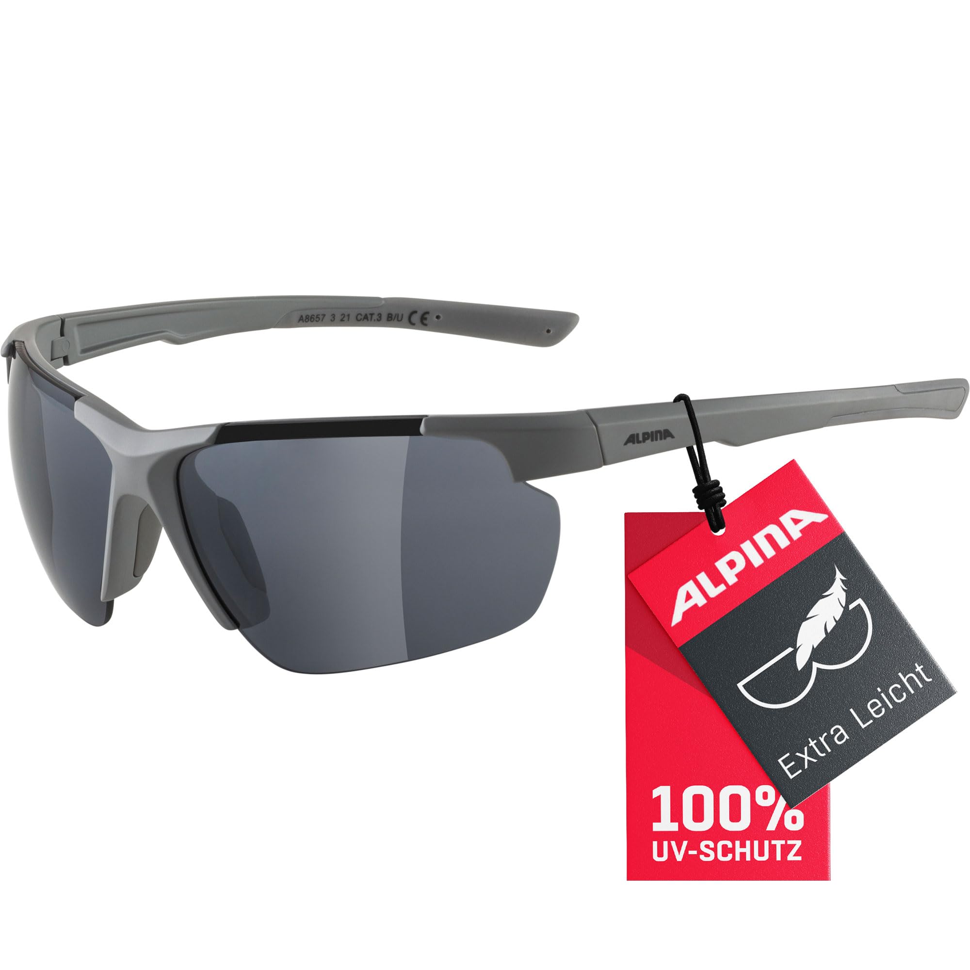 ALPINA DEFEY HR Sportbrille, moon-grey matt, One Size