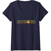 Womens Monster High - Halloween Logo V-Neck T-Shirt