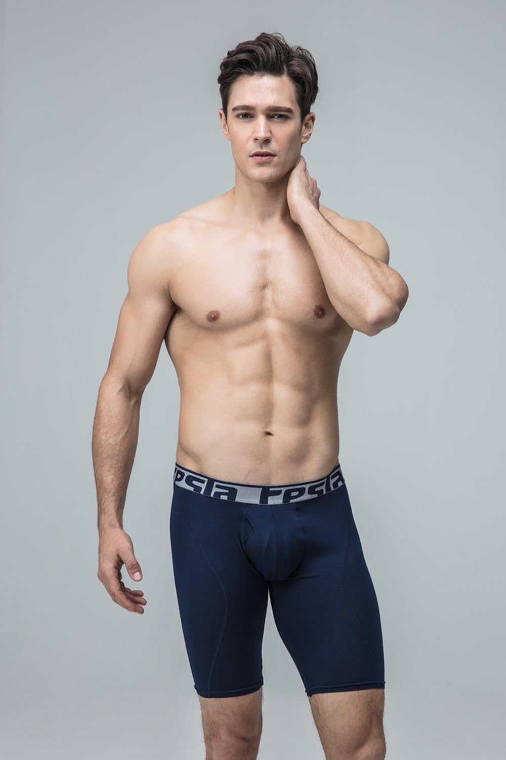 TSLA Men's (Pack of 2, 3) Relaxed Stretch 9 inches Cool Dry Brief Mesh Underwear Trunk: Clothing