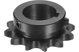 uxcell #50 Chain Roller Sprocket B Type, 1-1/4" Bore 12 Tooth Single Strand Chain Sprocket, Carbon Steel, Keyway with Set Scr