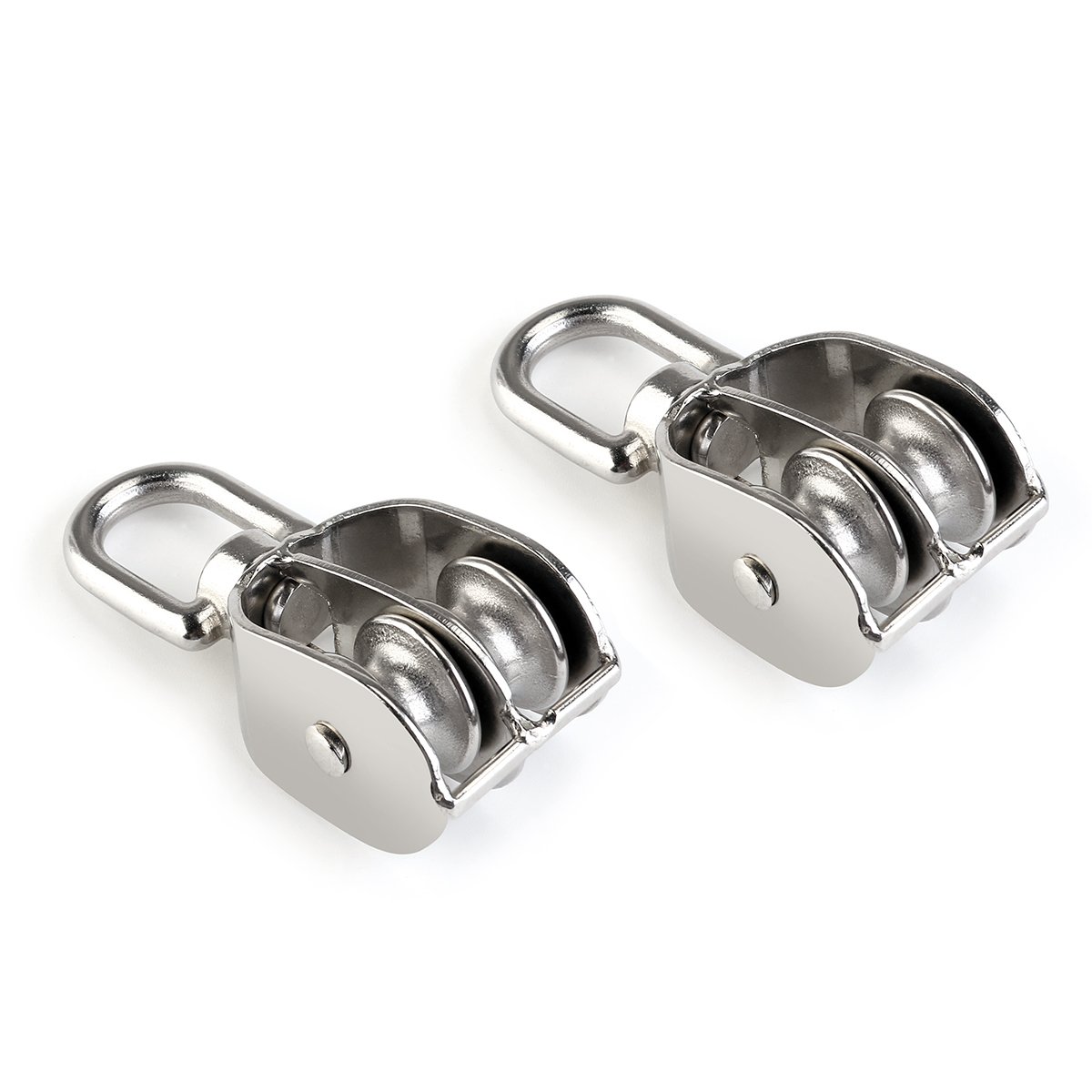 Pulleys Block Metal Pulley Roller Smooth Wheel Sailing Pulley 304 Stainless Steel Pulleys Lifting Pulley Boat Sailing Kayaking Accessories Seamless Pulley Bearing Pulley Wheel Loft Pulley