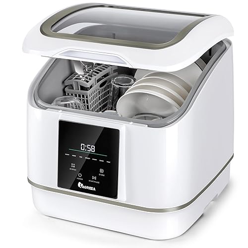 IAGREEA Portable Countertop Dishwasher, Washing Programs Compact