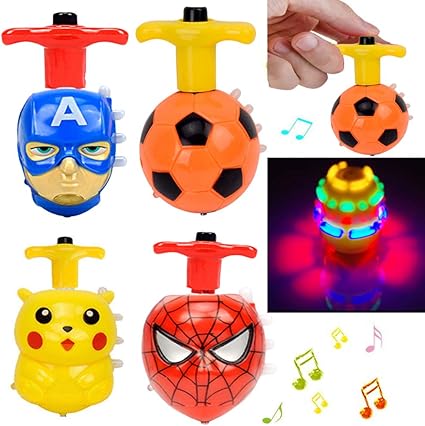 light up musical spinning top