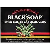 Madina African Black Soap Shea Butter and Aloe Vera, 3.5 oz (Pack of 10)