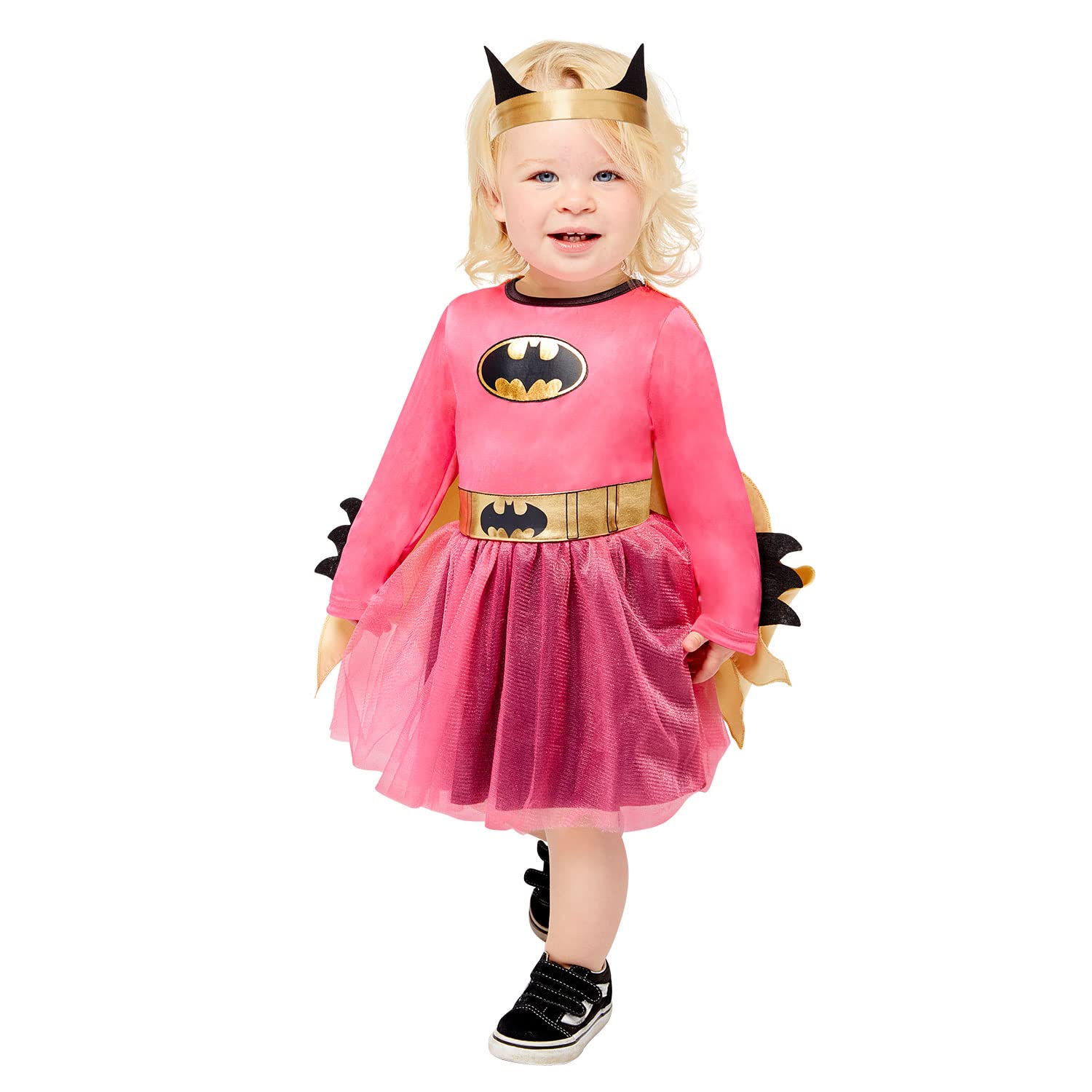 Amscan 9909324 Child Girls Official Warner Bros. Licensed Pink Batgirl Toddler Fancy Dress Costume (6-12 months)