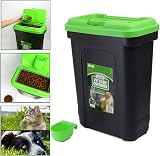 DIVCHI 30L Pet Food Storage Container with Flip Top Lid & Scoop Green 15 kg view 2