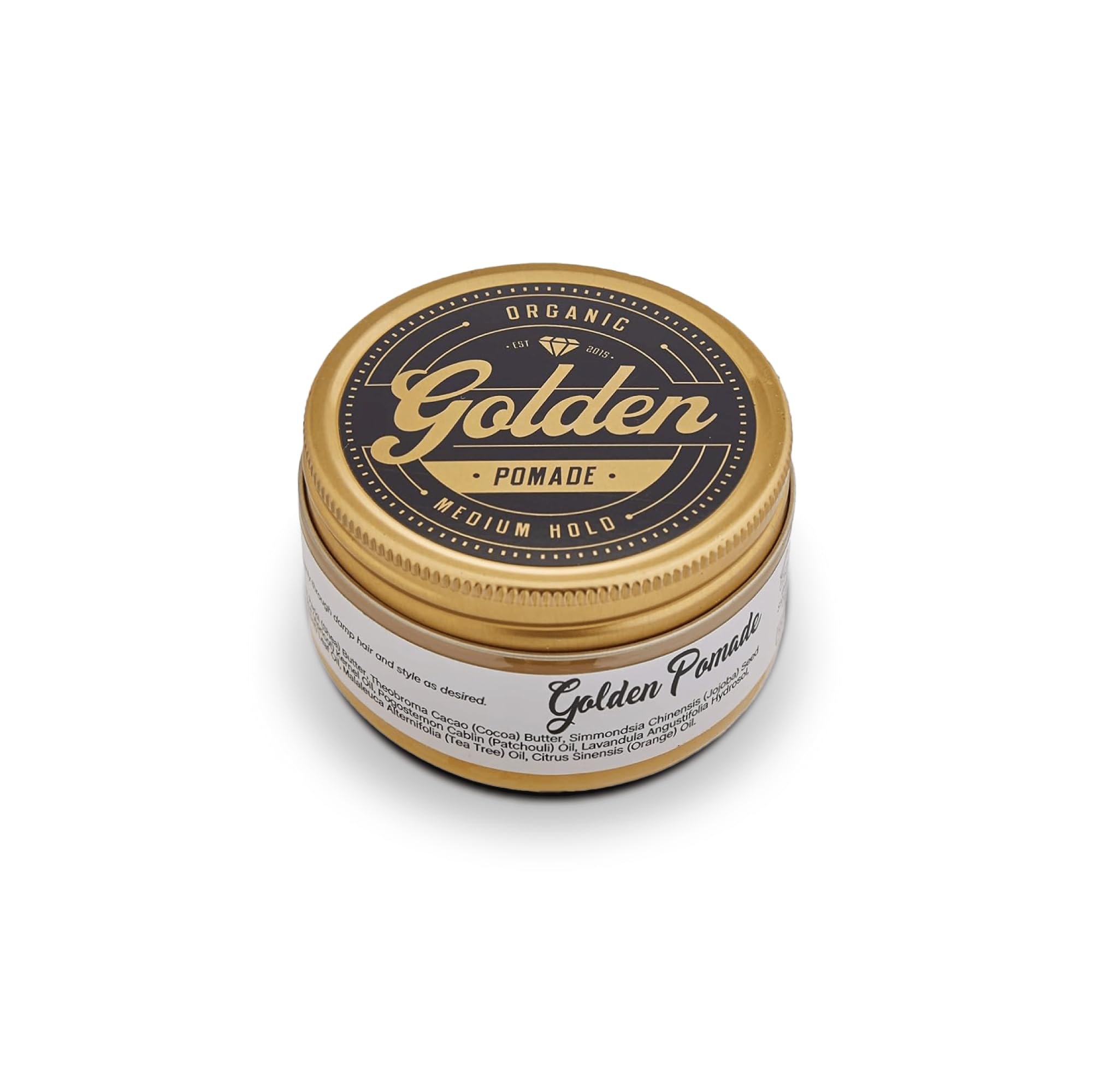 100ML Organic & Natural Hair Pomade Wax & Oil Base - Handcrafted with love in Denmark by Us - Perfect Shine effect for long and short hair - Medium and Flexible Hold - UNISEX -Organic