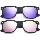 Classic Polarized Sunglasses for Women Men UV400 Square Unisex Sun Glasses | Trendy Retro Shades, 100+ Colors, Polarized UV Protection, Men's Women's Sunglasses for Driving, Beach, Travel, Everyday