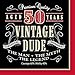 Vintage Dude 50th Birthday Theme Party Supplies Decorations Tableware Plates, Napkins, Table Cover, Centerpiece, Metallic Balloon, and Jointed Banner