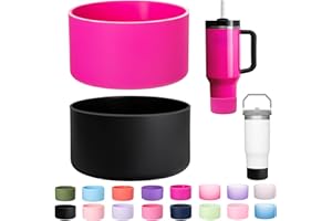 LONPARRY 2-Pack Silicone Boot for Stanley 40 30 oz Quencher Adventure Tumbler, Bottom Boot for Stanley IceFlow Flip 30 20 oz, Stanley Cup Protector Sleeve Cover Boots for Stanley 40 30 oz with Handle