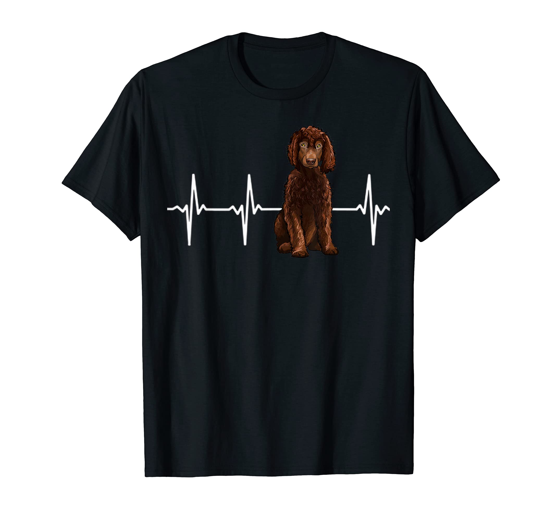 Irish Water Spaniel Heartbeat Dog Lover T-Shirt