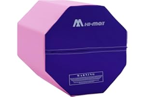 M HI-Mat Octagon Tumbler 24.4" x 29" Octagon Gymnastics Mat Skill Shape Handsprings Backbend Somersault Tumbling Trainer for Home Gym Fitness (Purple & Pink)
