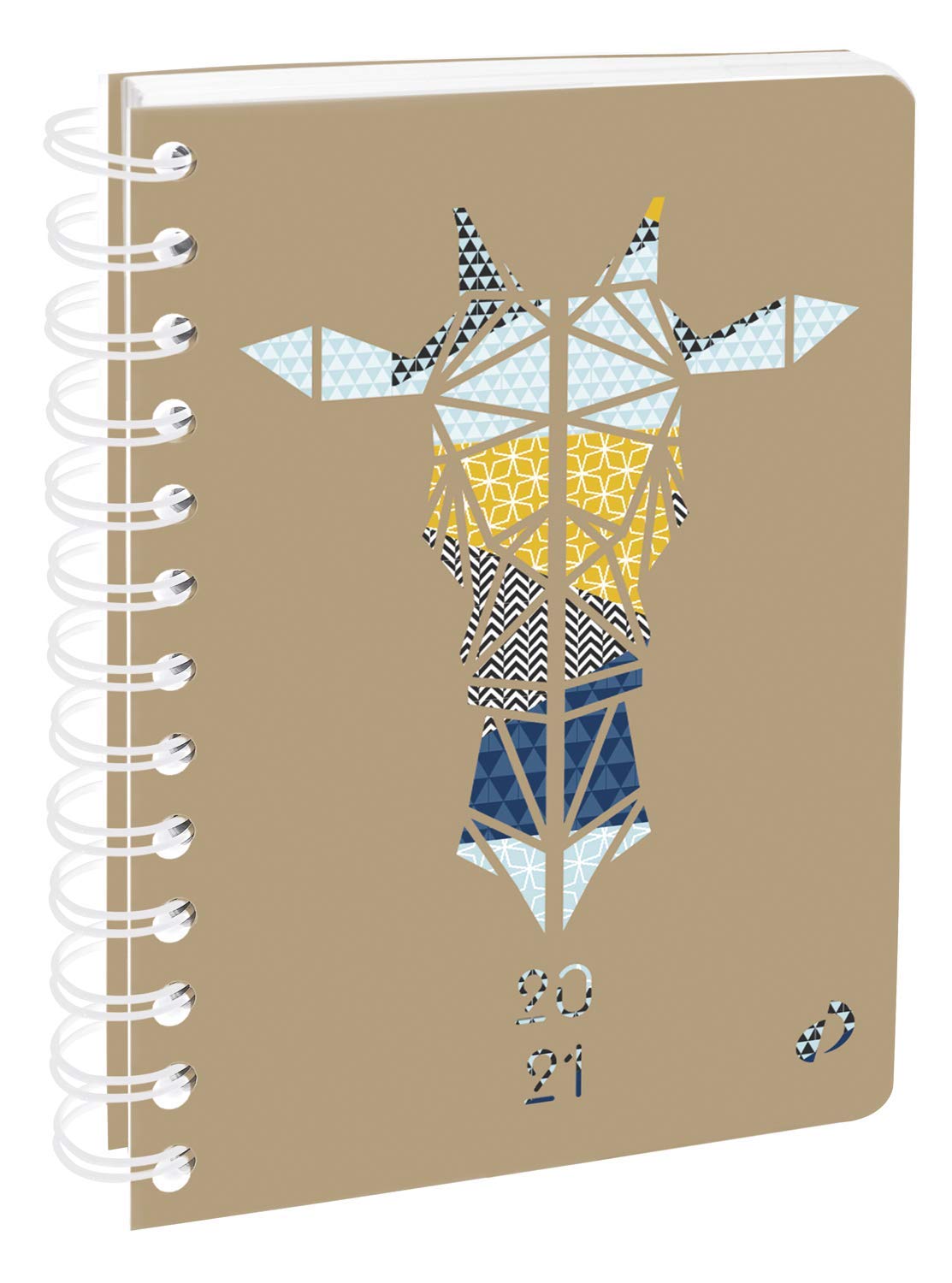Quo Vadis Authentik EUROTEXTAGENDA Daily Spiral Bound 12 x 17 cm Giraffe Year 2020-2021