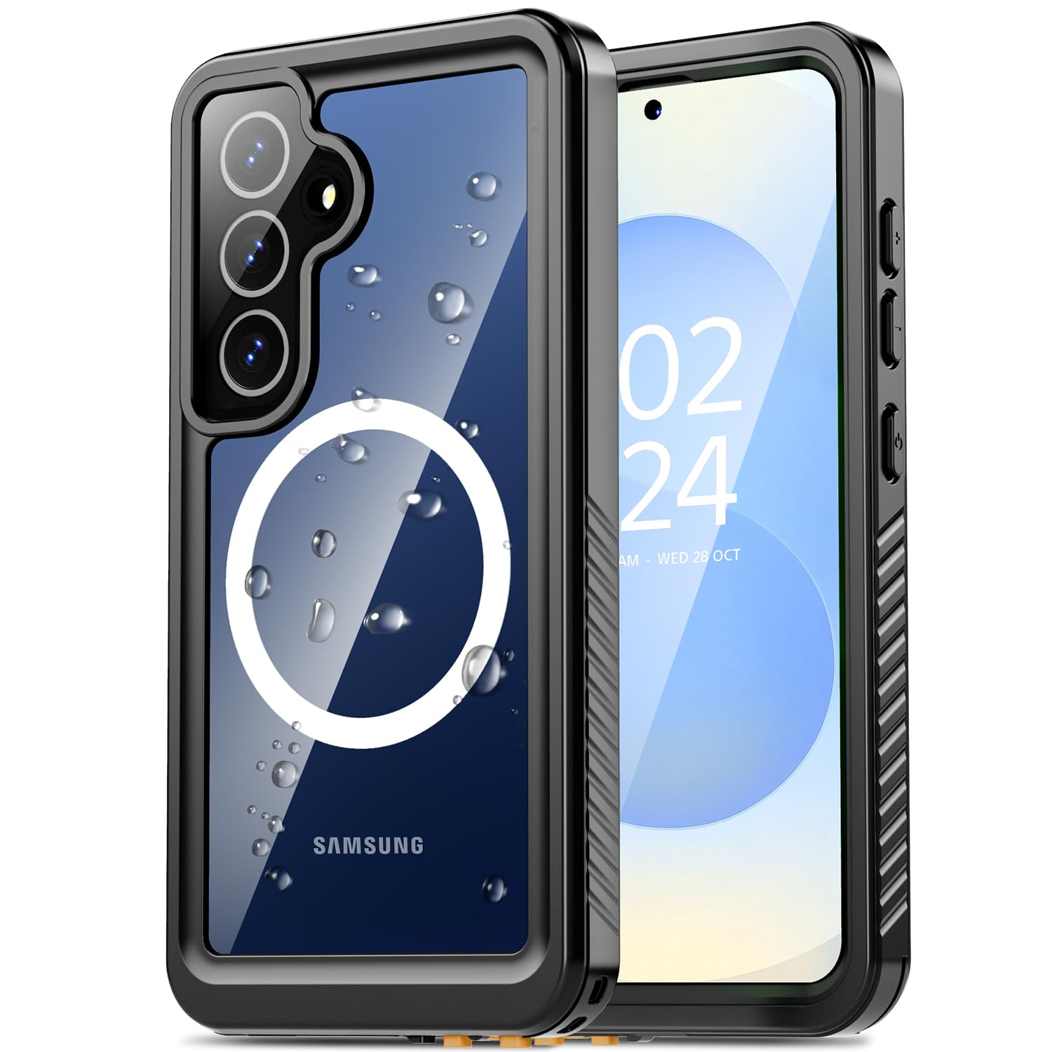Photo 1 of Oterkin Waterproof Case for Samsung Galaxy S25 Plus Case Compatible with MagSafe,Full Body Protective Rugged Galaxy S25 Plus Phone Case with Built-in HD Screen & Lens Protector [12FT Military] (Black)